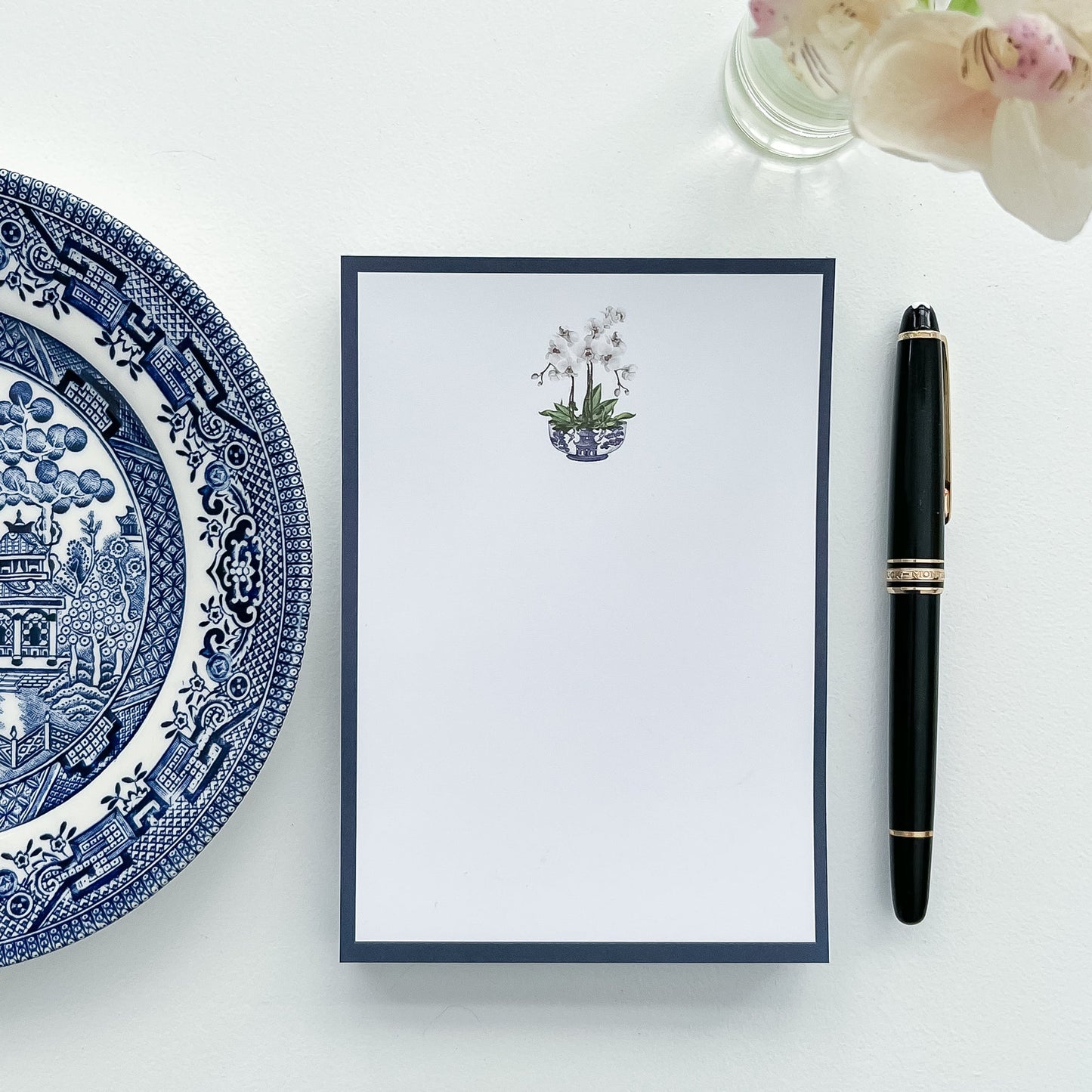 Orchid Chinoiserie Notepad - Hydrangea Lane Home