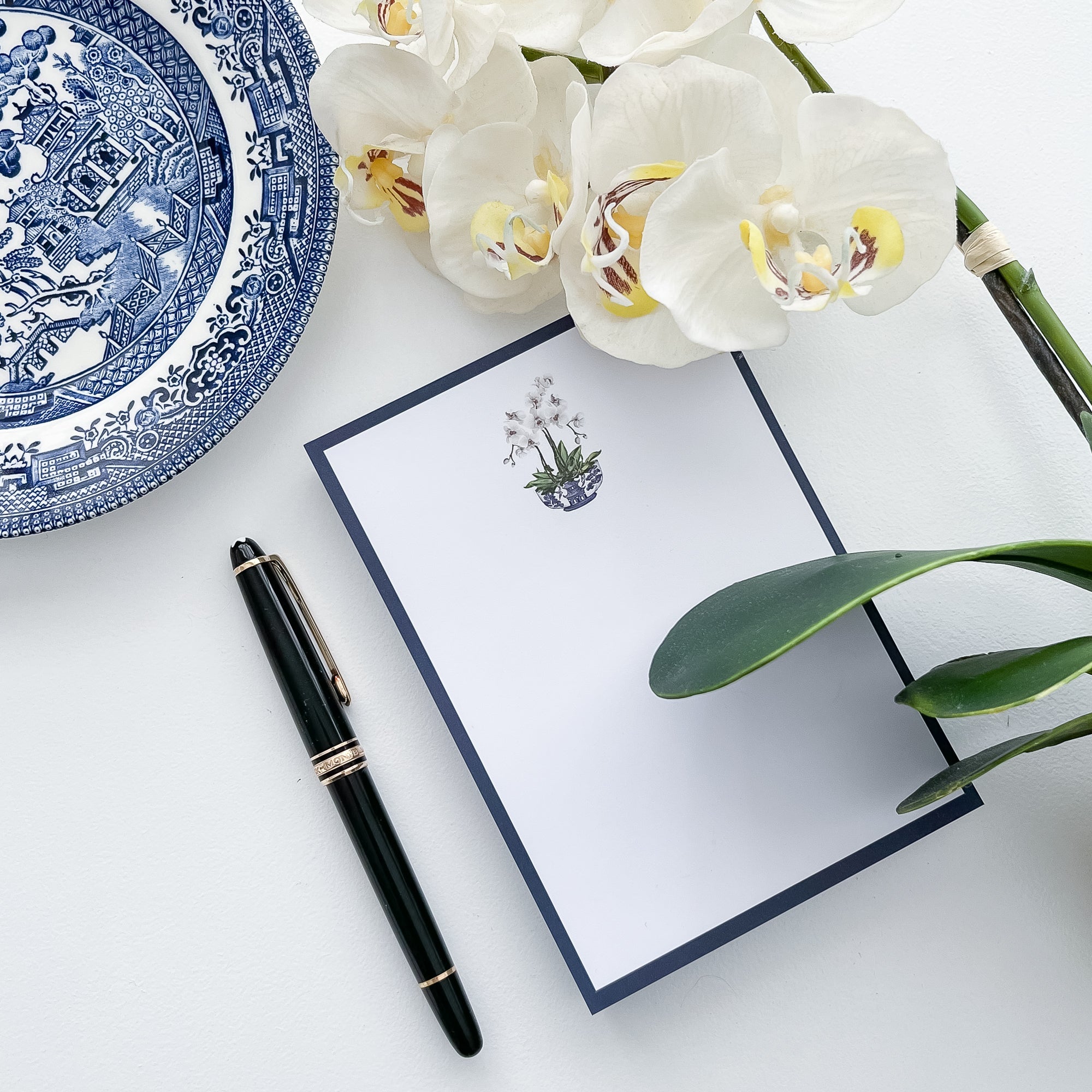 Orchid Chinoiserie Notepad - Hydrangea Lane Home