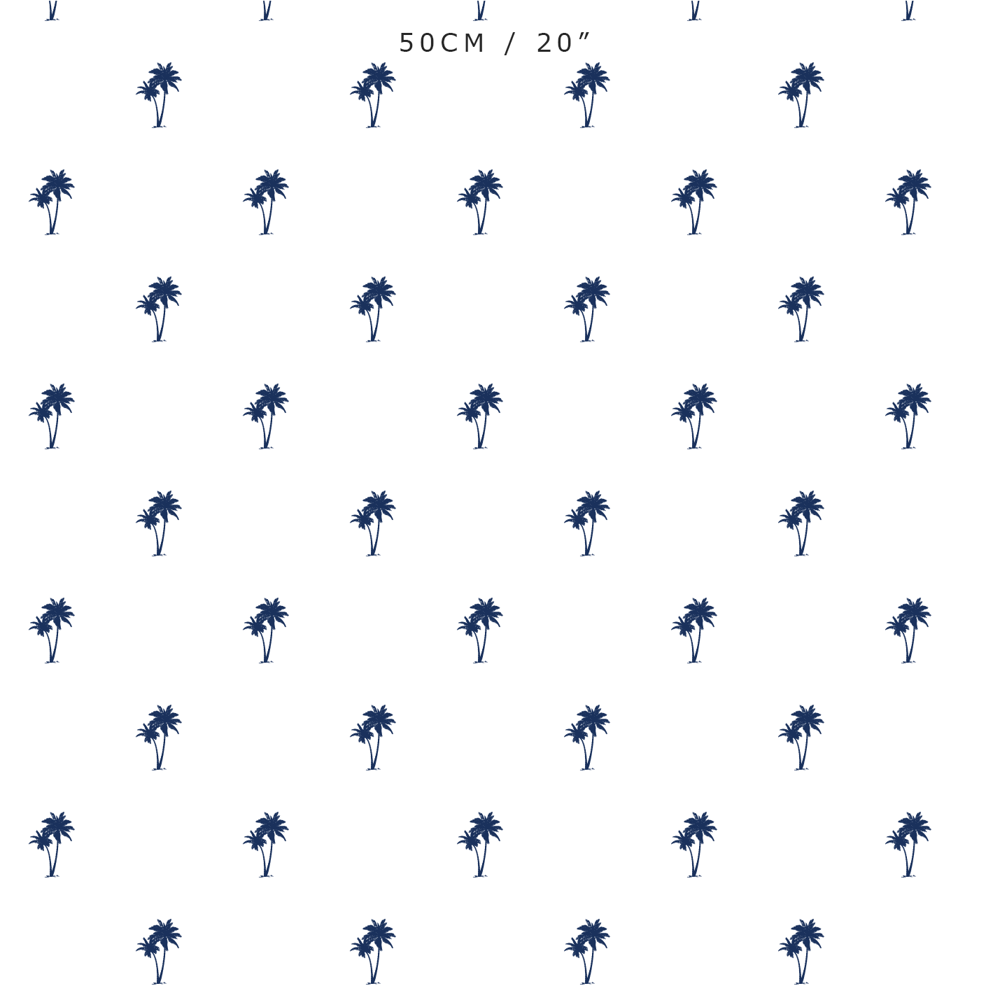 Palm Tree Pair Fabric - Navy - Hydrangea Lane Home
