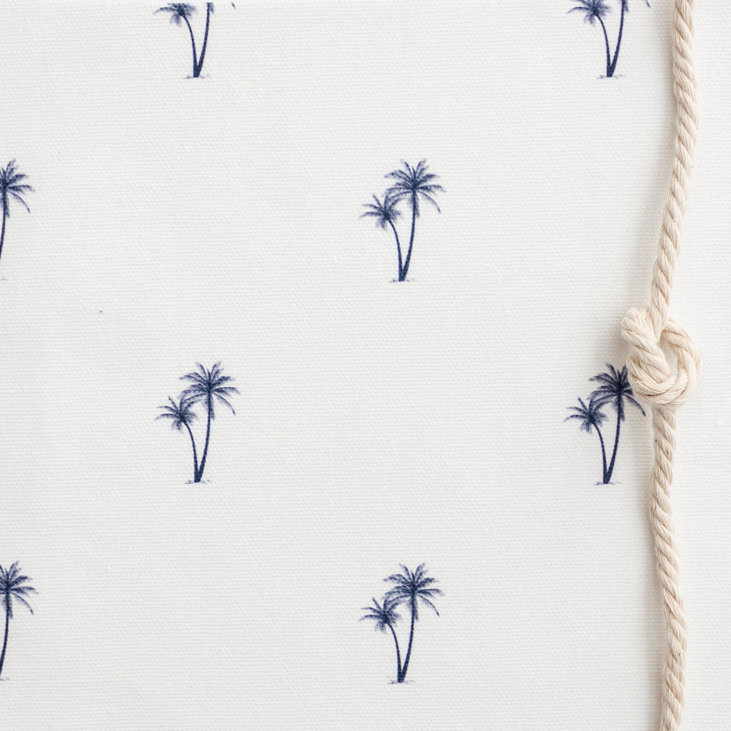 Palm Tree Pair Fabric - Navy - Hydrangea Lane Home