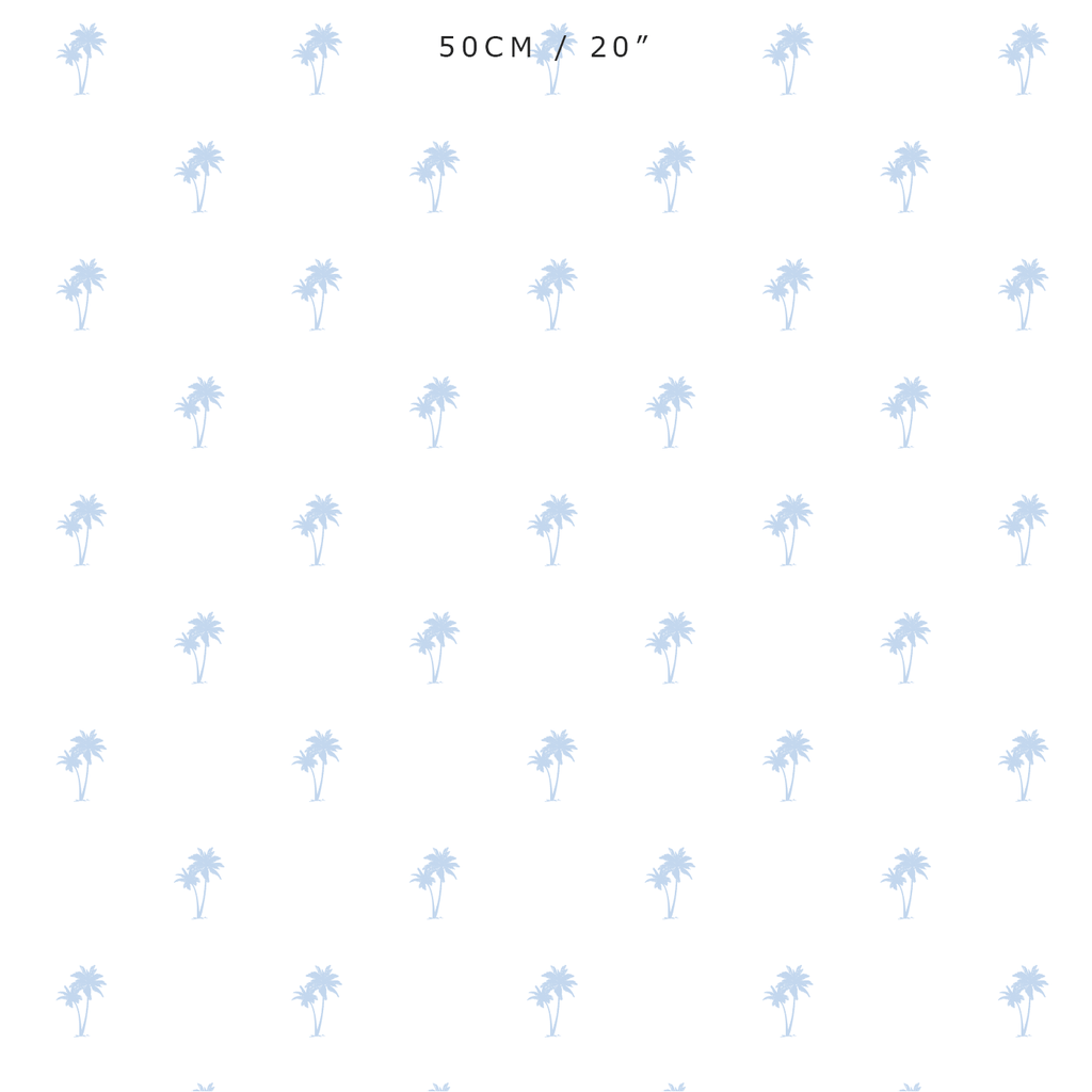 Palm Tree Pair Fabric - Serenity - Hydrangea Lane Home