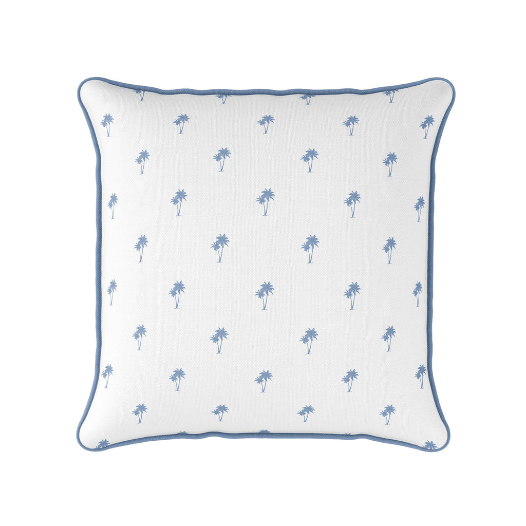 Palm Tree Pairs Cushion - Blues - Hydrangea Lane Home