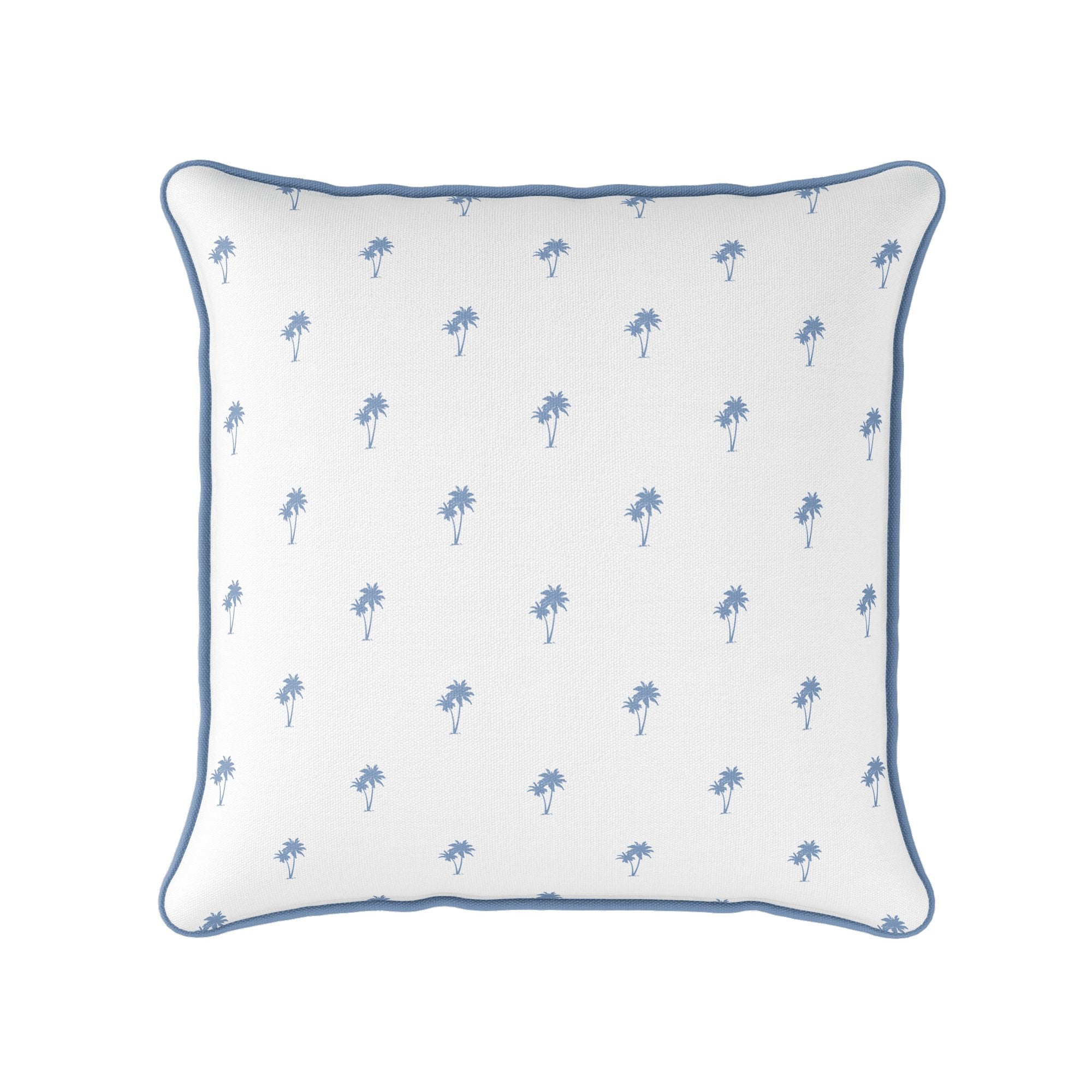 Palm Tree Pairs Cushion - Blues - Hydrangea Lane Home