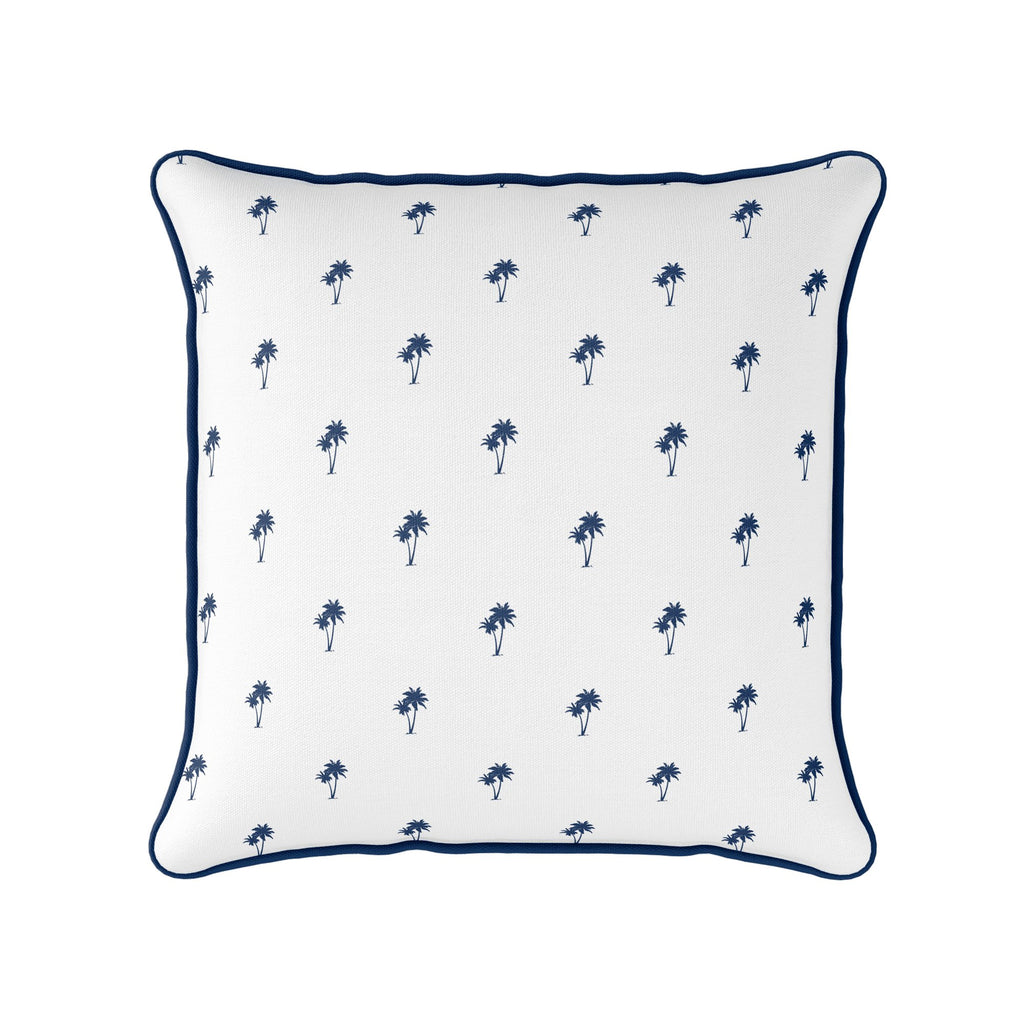 Palm Tree Pairs Cushion - Blues - Hydrangea Lane Home