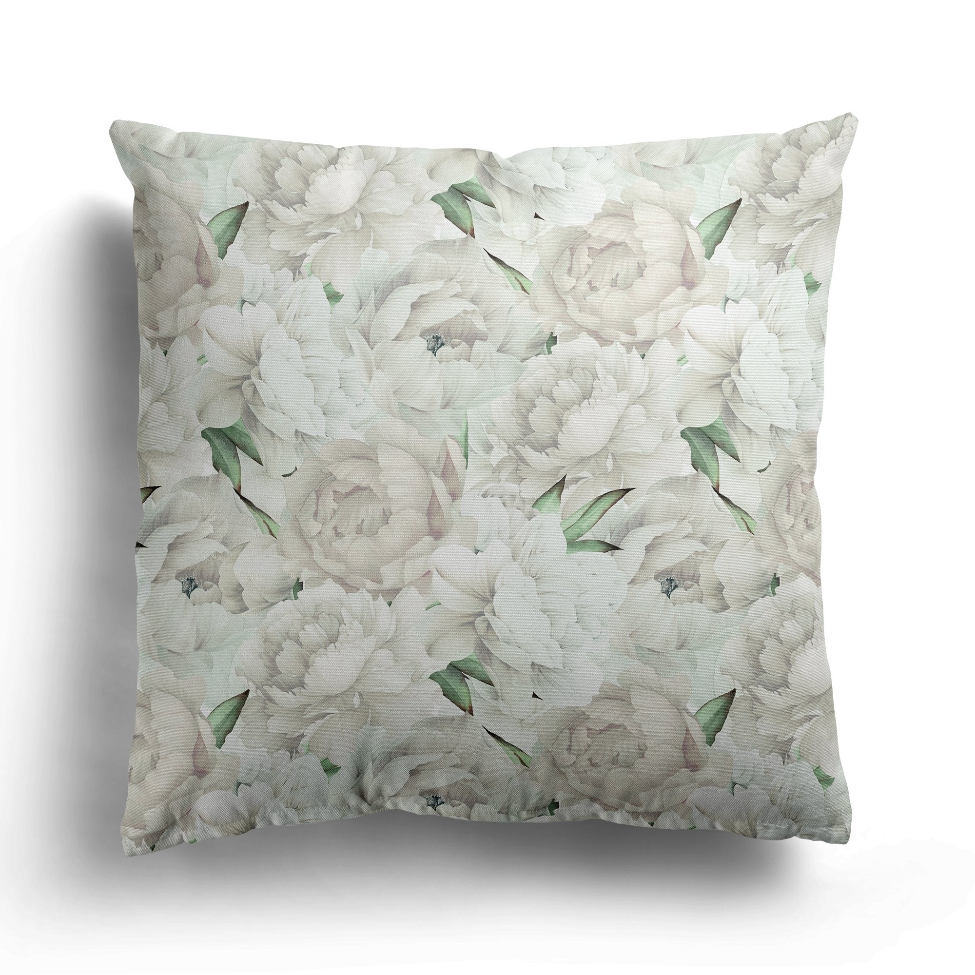 Perfectly Peonies Cushion - White - Hydrangea Lane Home