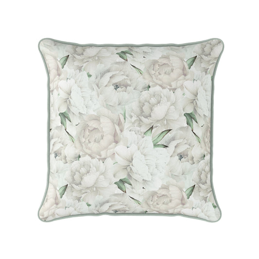 Perfectly Peonies Cushion - White - Hydrangea Lane Home
