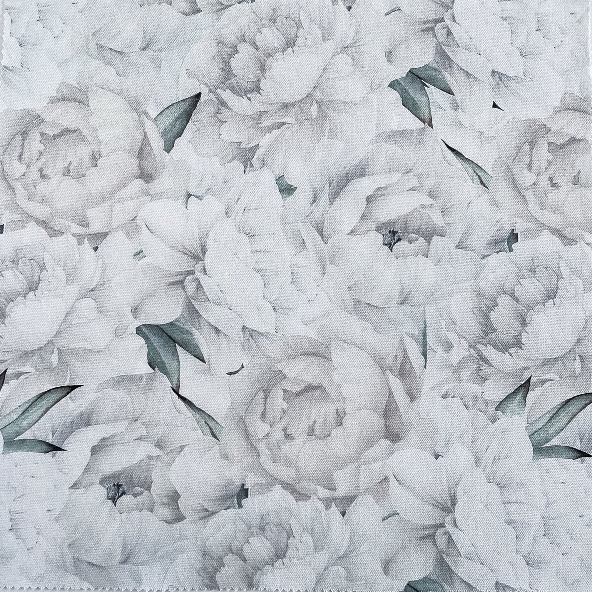 Perfectly Peonies Fabric - White - Hydrangea Lane Home