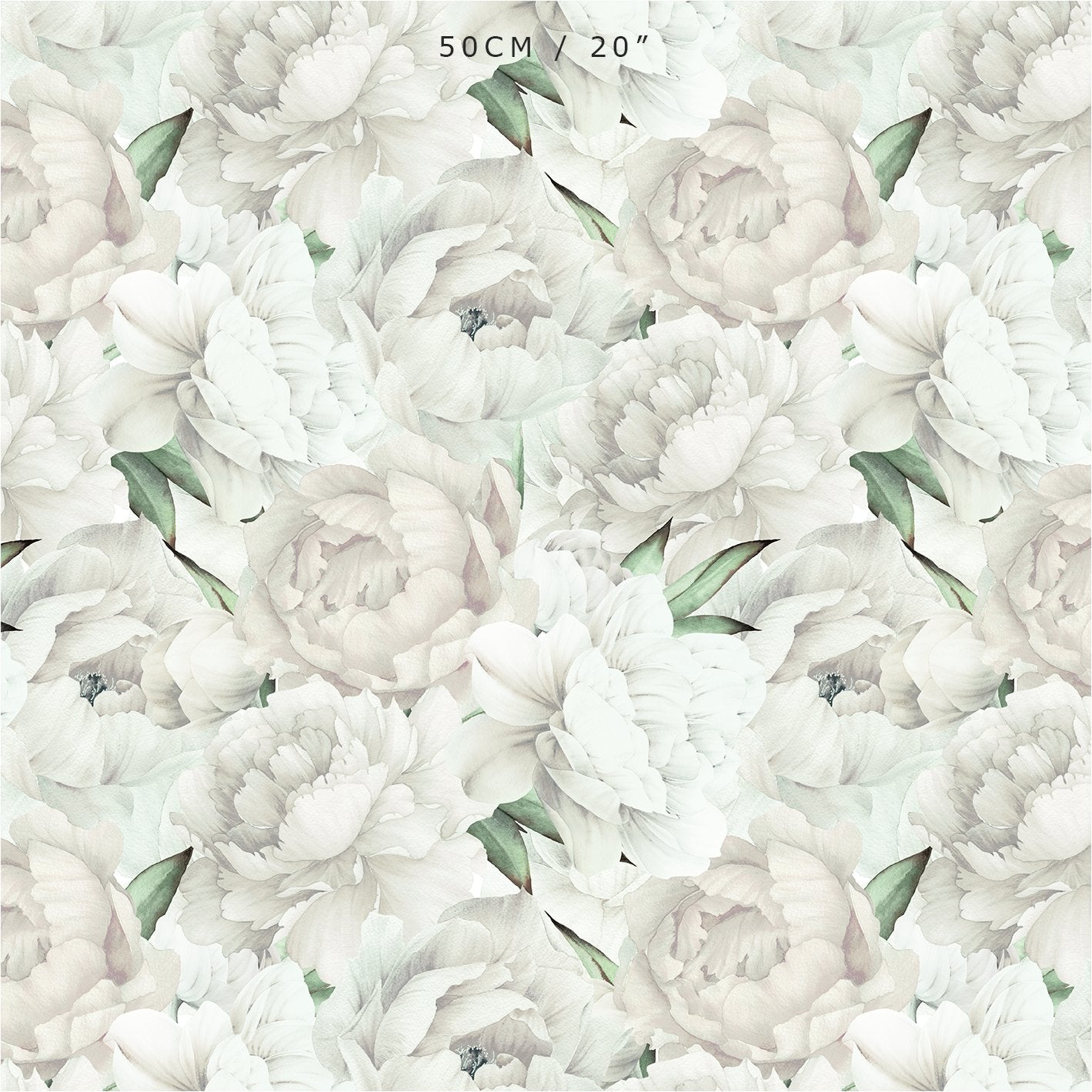 Perfectly Peonies Fabric - White - Hydrangea Lane Home