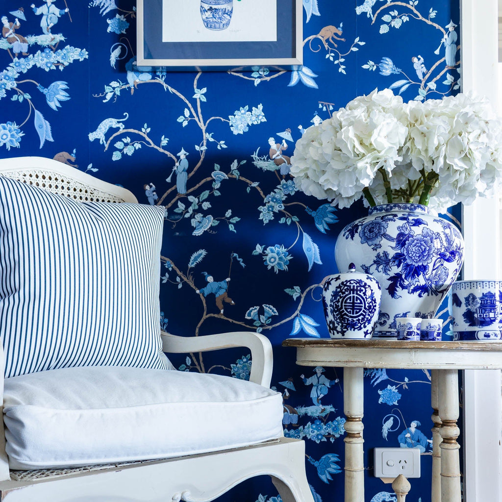 Petite Stripe Cushion - Blues - Hydrangea Lane Home