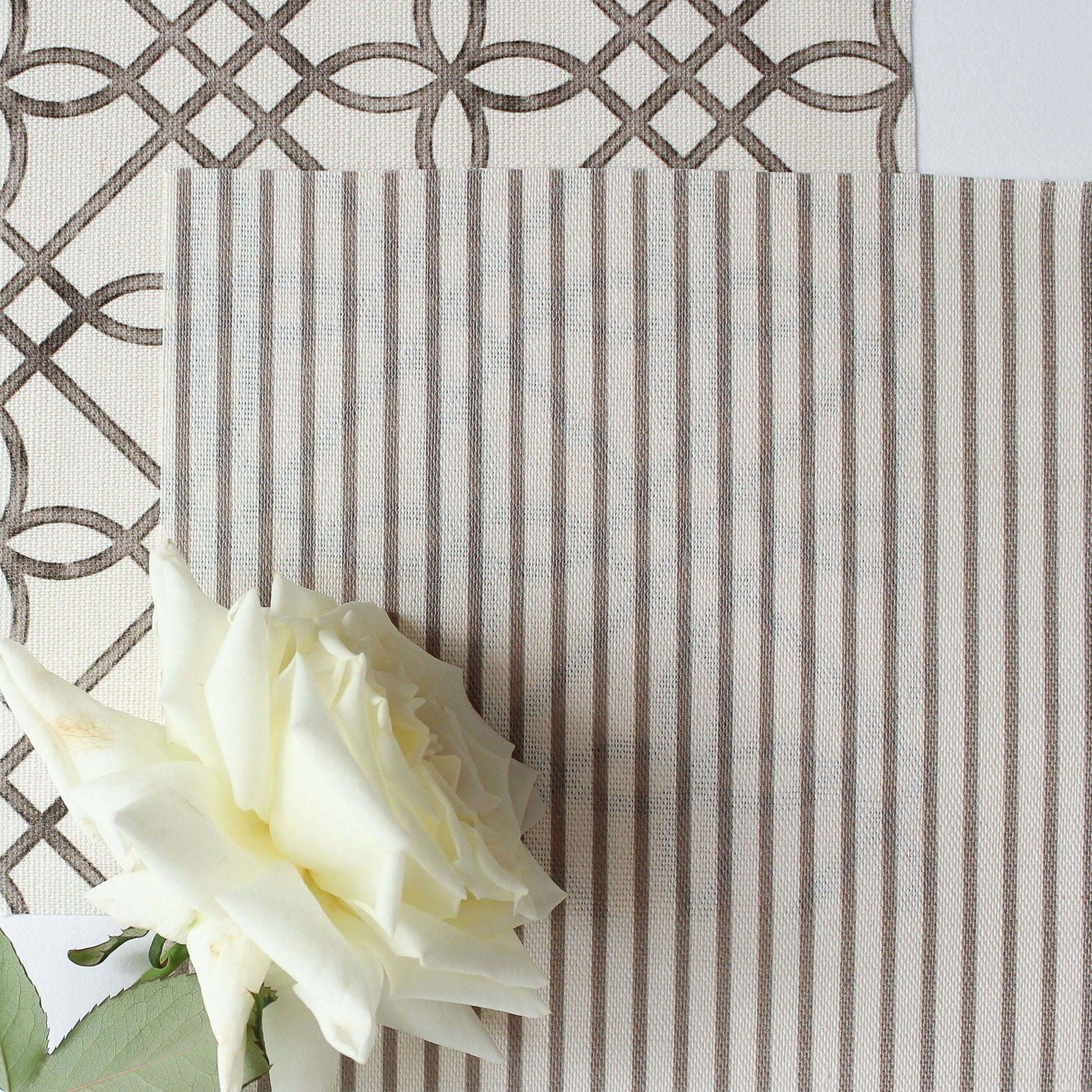 Petite Stripe Fabric - Chateaux - Hydrangea Lane Home