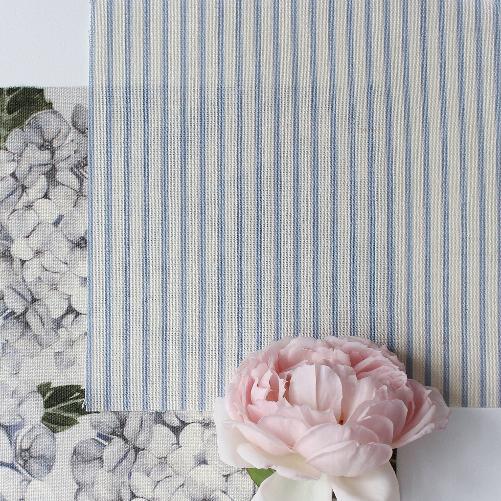 Petite Stripe Fabric - Cornflower - Hydrangea Lane Home