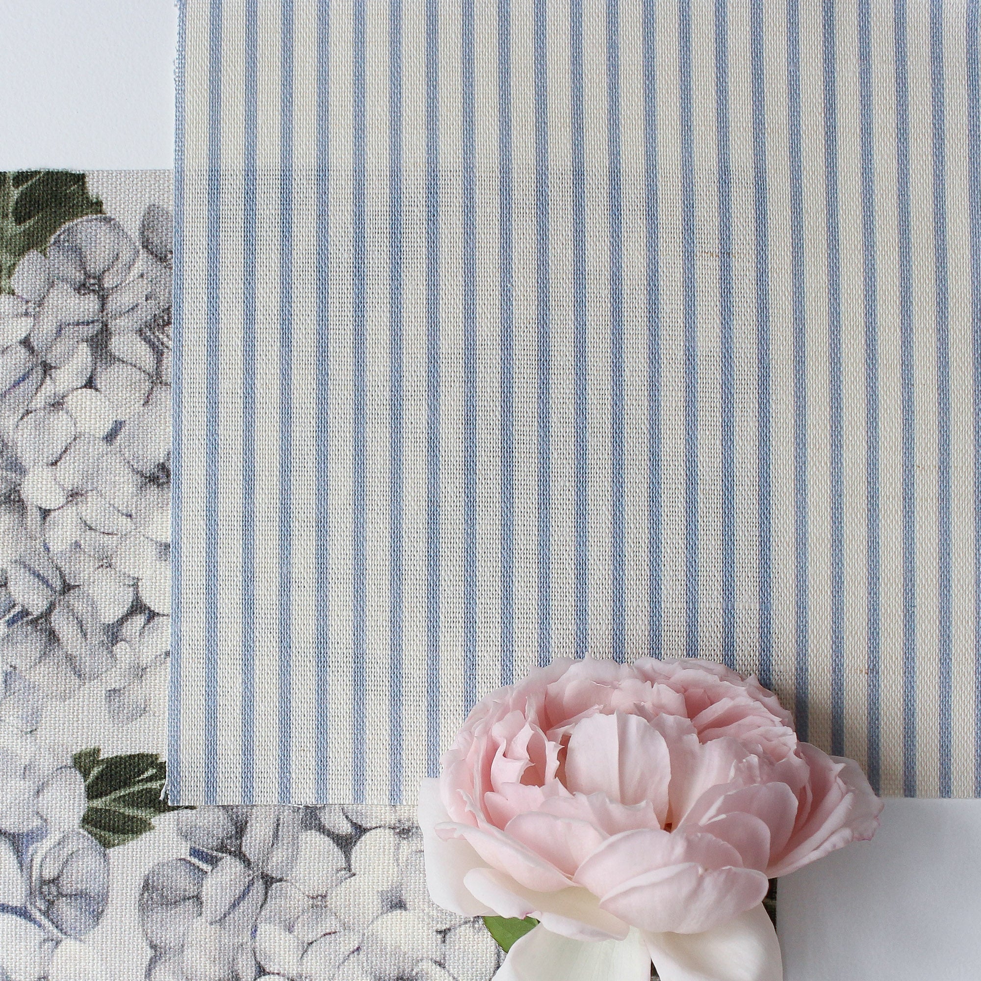 Petite Stripe Fabric - Cornflower - Hydrangea Lane Home
