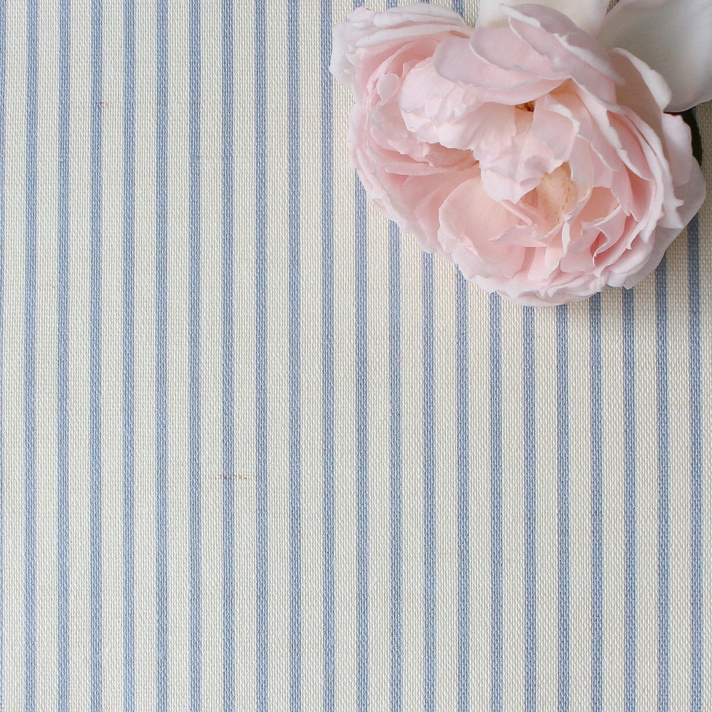 Petite Stripe Fabric - Cornflower - Hydrangea Lane Home