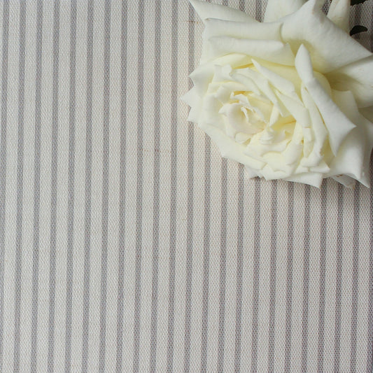 Petite Stripe Fabric - Dove - Hydrangea Lane Home