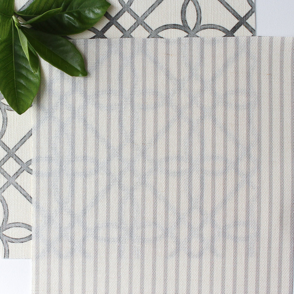 Petite Stripe Fabric - Dove - Hydrangea Lane Home