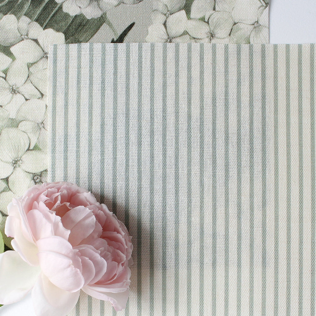 Petite Stripe Fabric - Eau De Nil - Hydrangea Lane Home