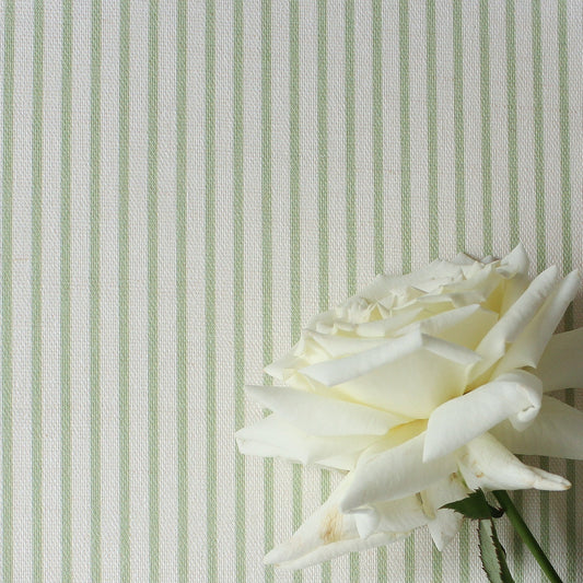 Petite Stripe Fabric - Elderflower - Hydrangea Lane Home