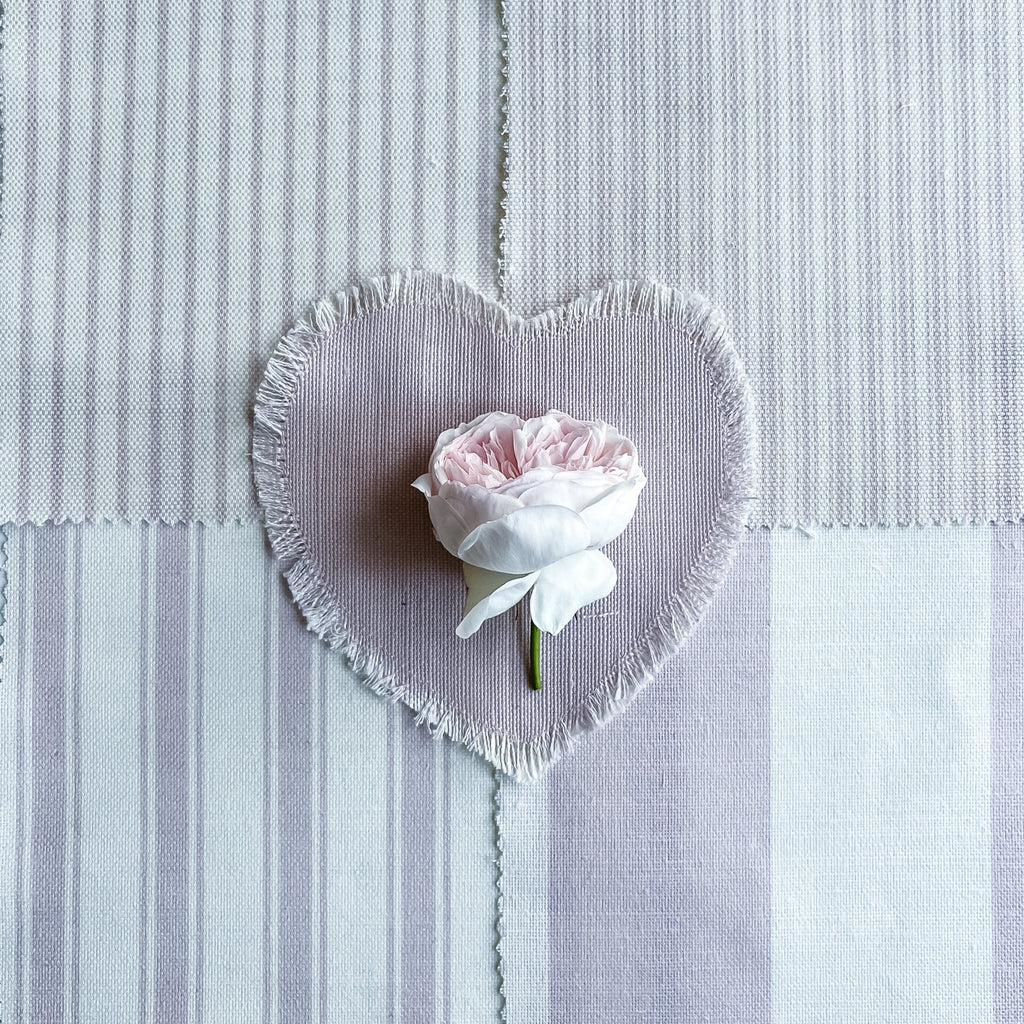 Petite Stripe Fabric - Peony - Hydrangea Lane Home