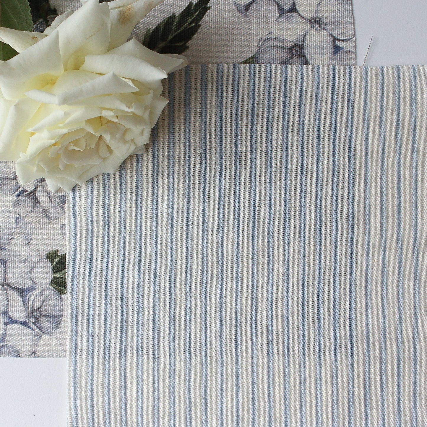 Petite Stripe Fabric - Serenity - Hydrangea Lane Home