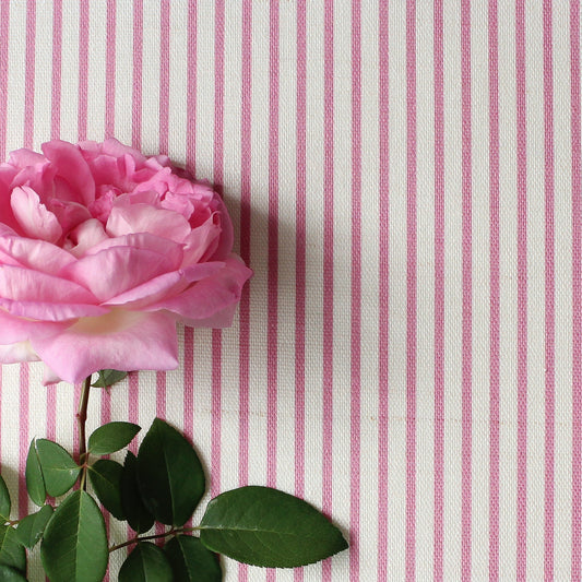 Petite Stripe Fabric - Tickled Pink - Hydrangea Lane Home