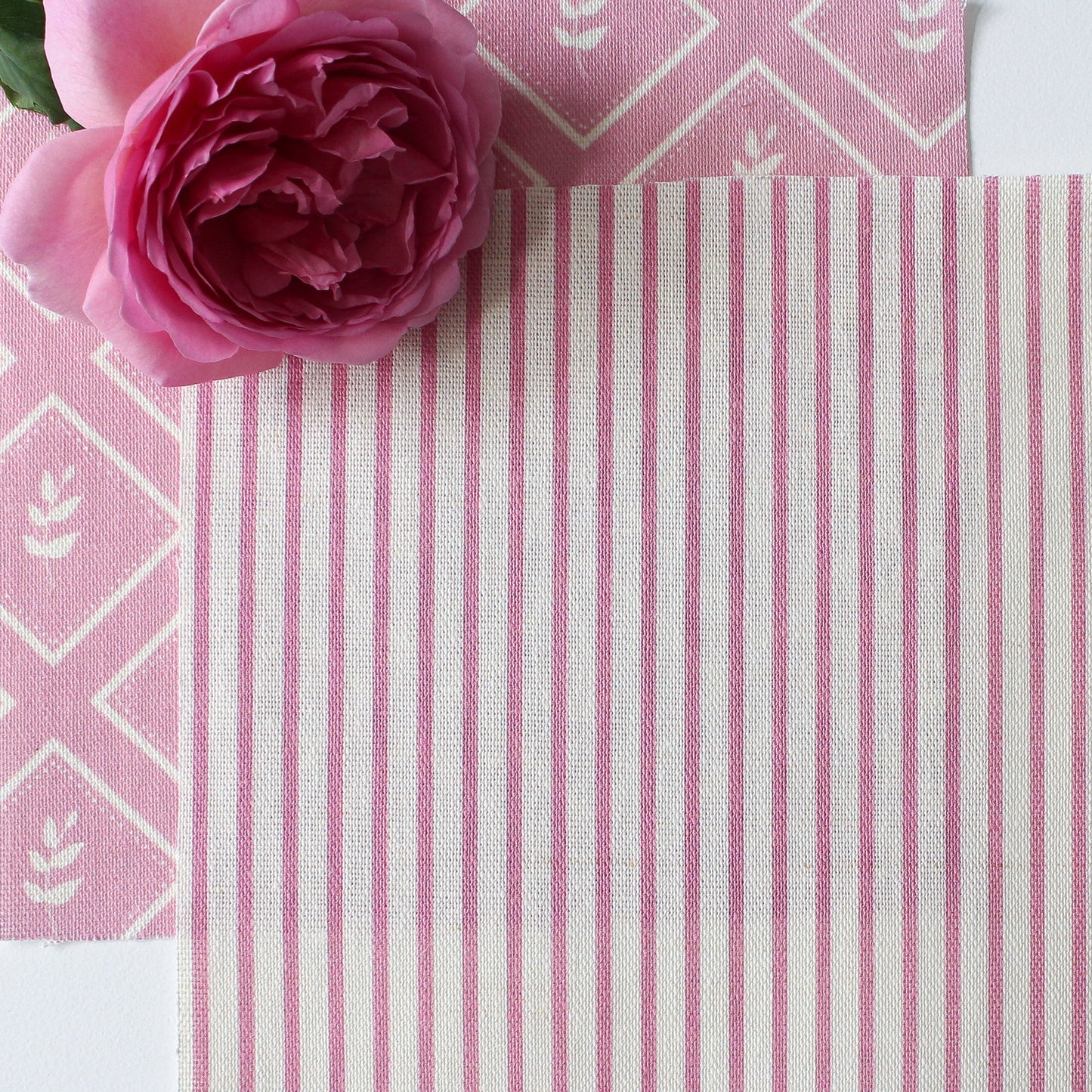 Petite Stripe Fabric - Tickled Pink - Hydrangea Lane Home