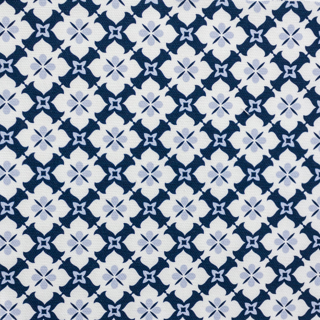 Ponte Trellis Fabric - Navy-Cornflower - Hydrangea Lane Home