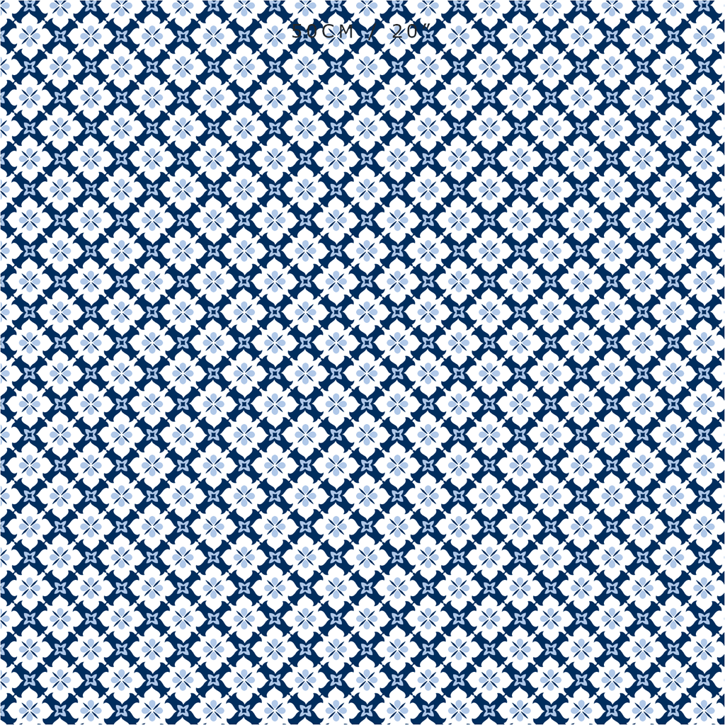 Ponte Trellis Fabric - Navy-Cornflower - Hydrangea Lane Home