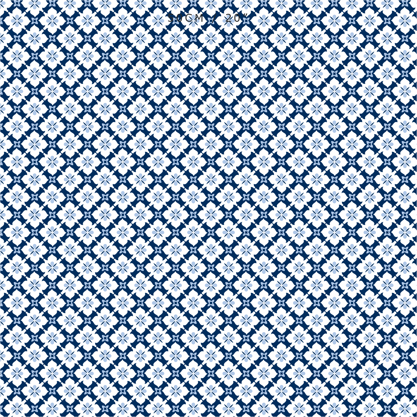 Ponte Trellis Fabric - Navy-Cornflower - Hydrangea Lane Home