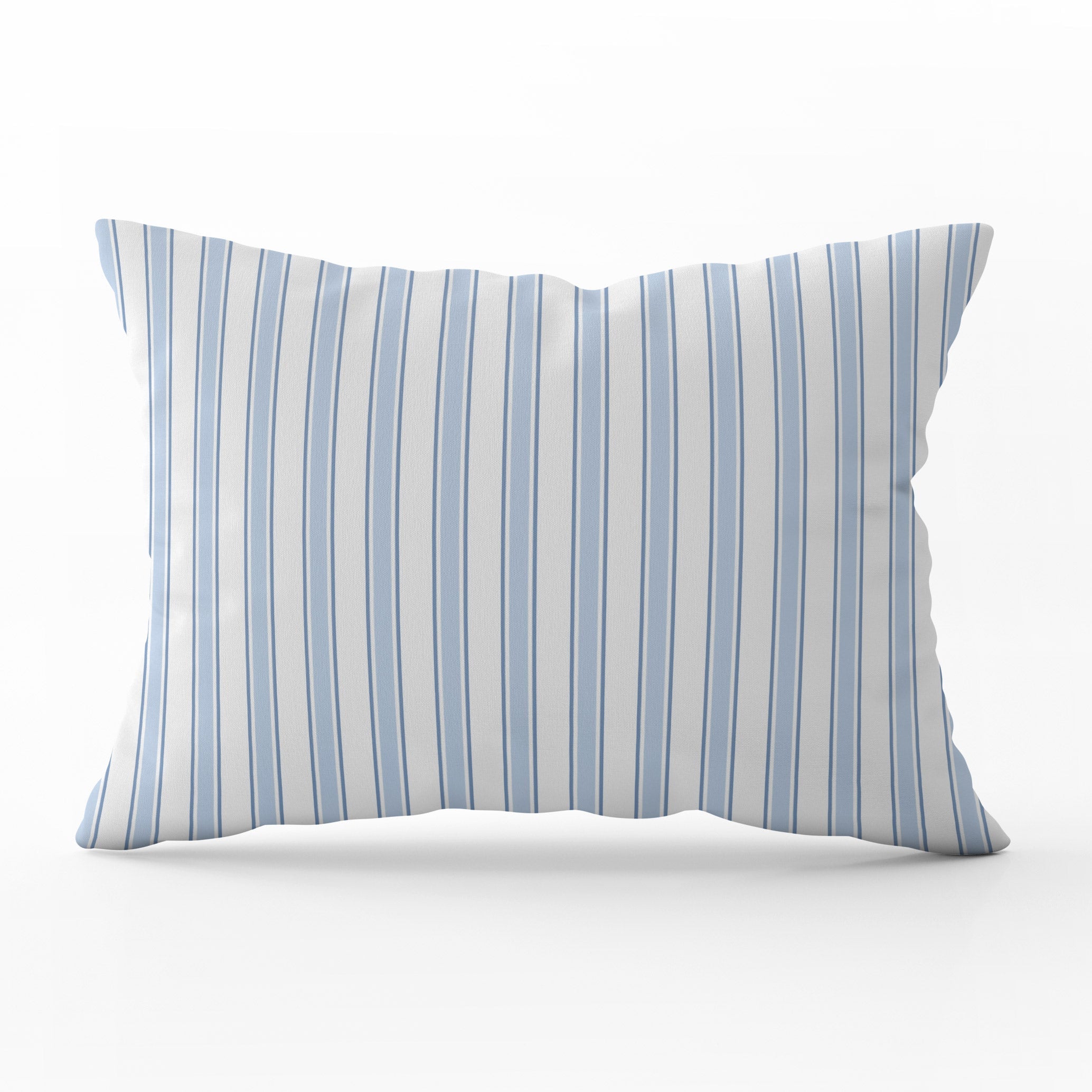 Regatta Multi Stripe Cushion- Blues and Neutrals - Hydrangea Lane Home