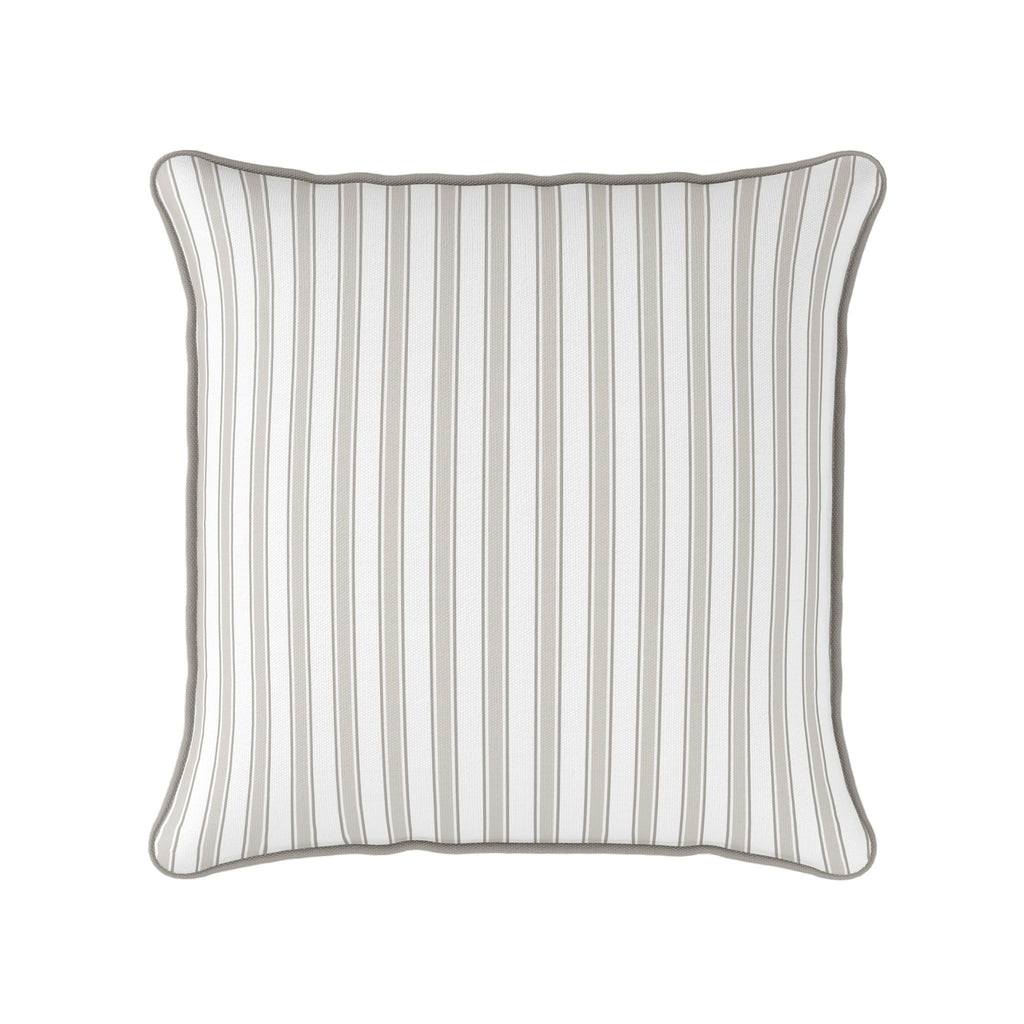Regatta Multi Stripe Cushion- Blues and Neutrals - Hydrangea Lane Home