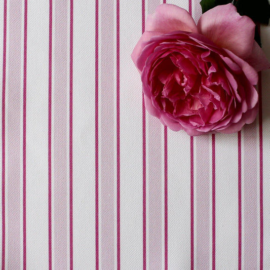 Regatta Multi Stripe Fabric - Peony-Raspberry - Hydrangea Lane Home