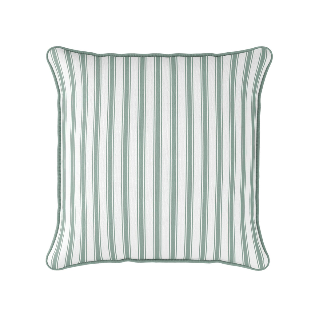 Regatta Stripe Cushion - Greens - Hydrangea Lane Home