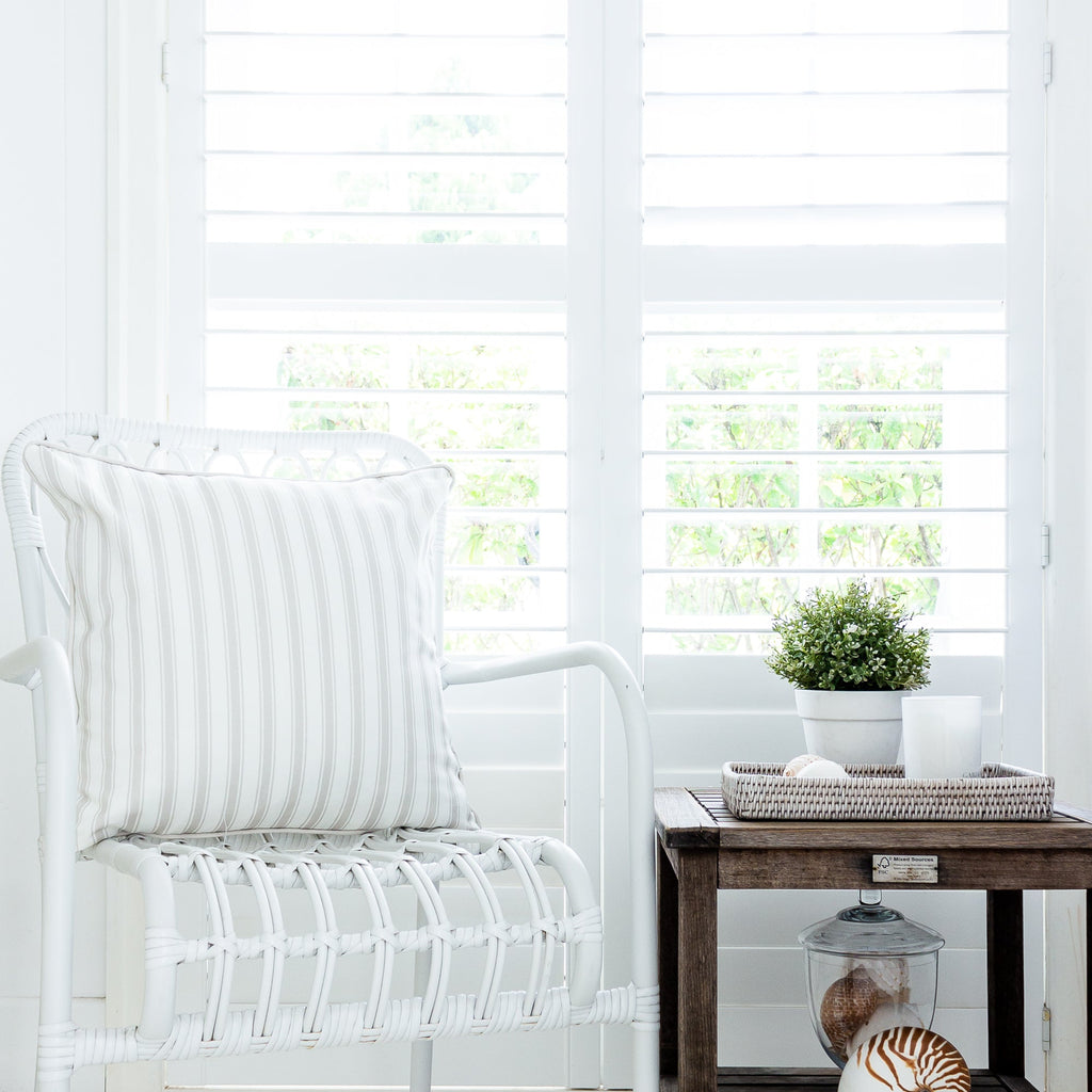 Regatta Stripe Cushion - Neutrals - Hydrangea Lane Home