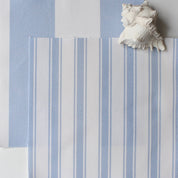 Regatta Stripe Fabric - Cornflower - Hydrangea Lane Home