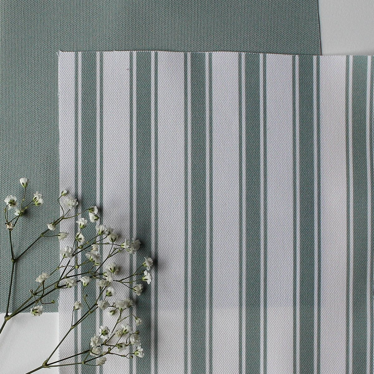 Regatta Stripe Fabric - Eucalyptus - Hydrangea Lane Home