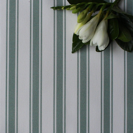 Regatta Stripe Fabric - Eucalyptus - Hydrangea Lane Home