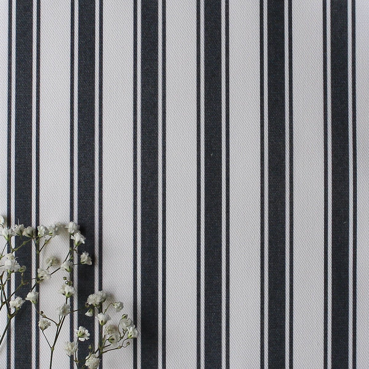 Regatta Stripe Fabric - Graphite - Hydrangea Lane Home