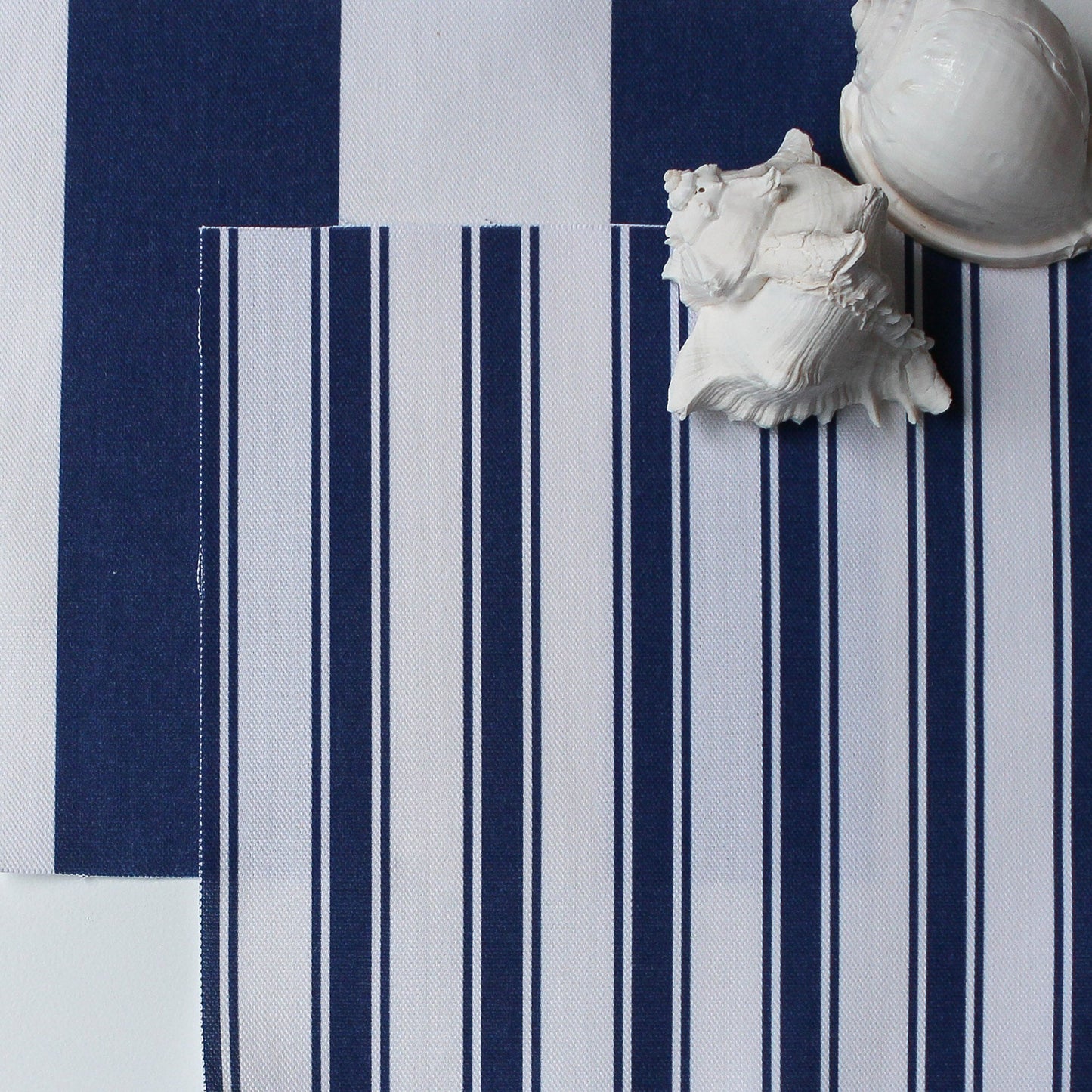 Regatta Stripe Fabric - Navy - Hydrangea Lane Home