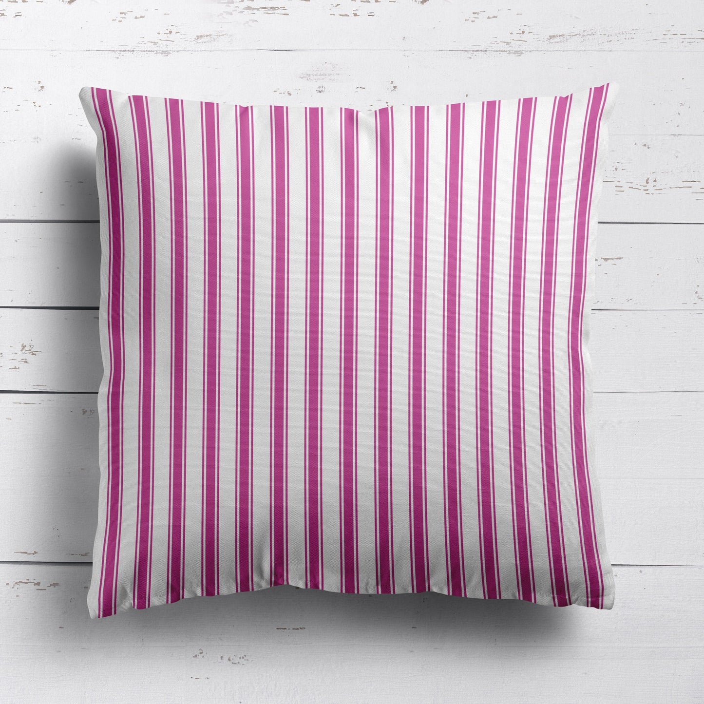 Regatta Stripe Fabric - Raspberry - Hydrangea Lane Home