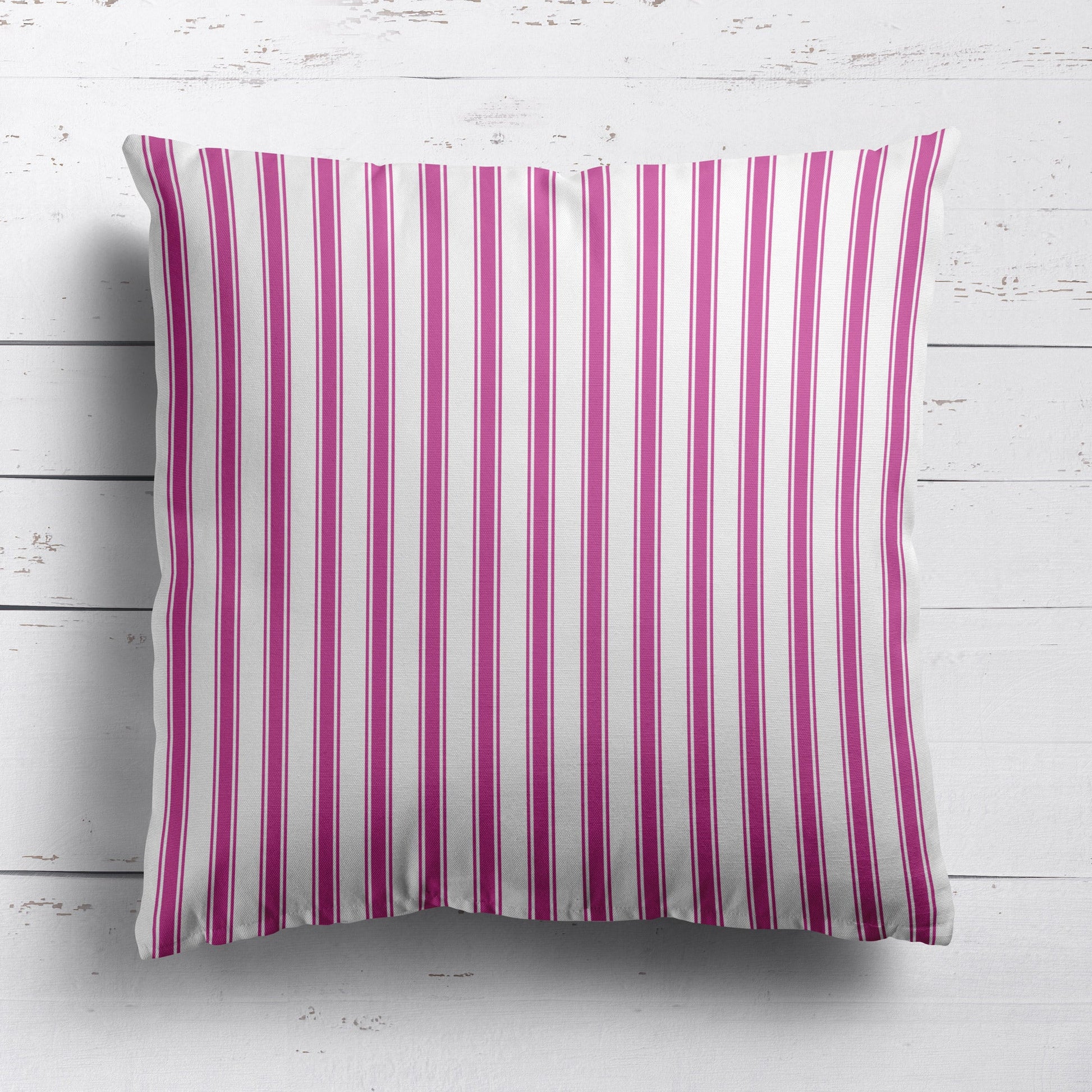 Regatta Stripe Fabric - Raspberry - Hydrangea Lane Home