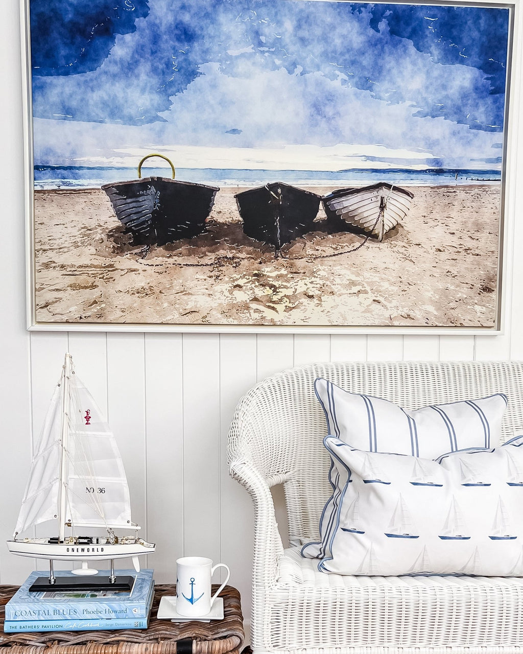 Sail Boat Cushion - Hydrangea Lane Home