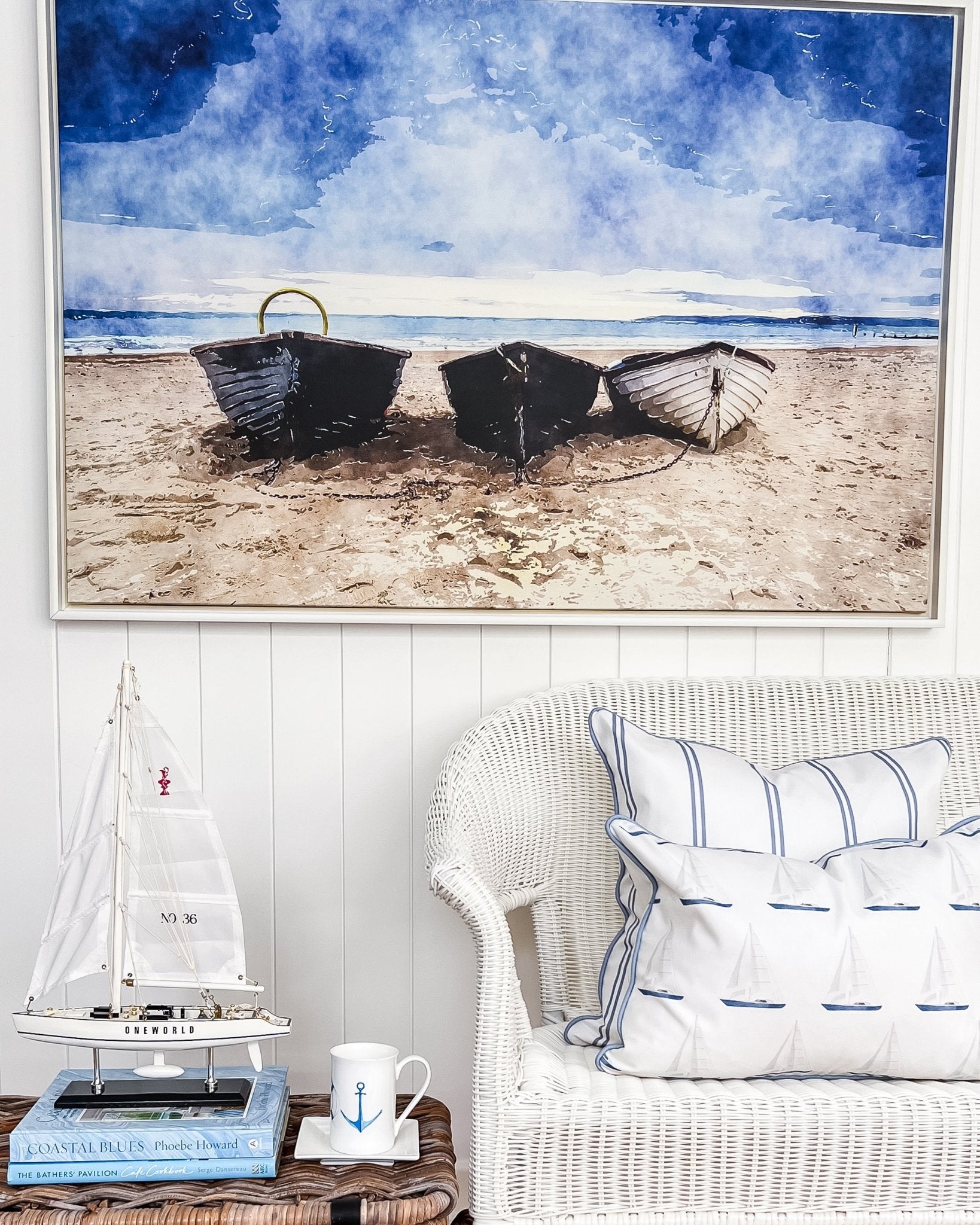 Sail Boat Cushion - Hydrangea Lane Home