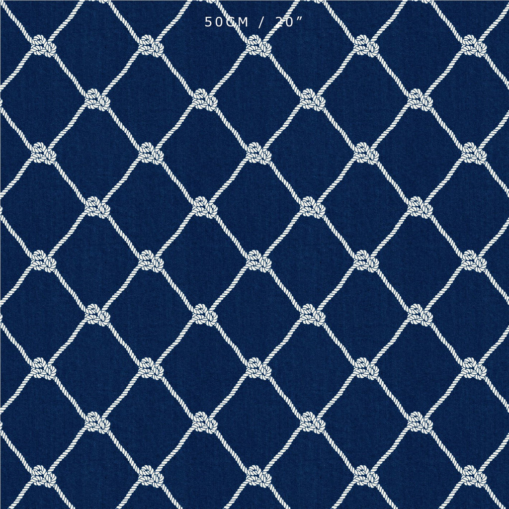 Sailing Rope Fabric - Dark Navy - Hydrangea Lane Home