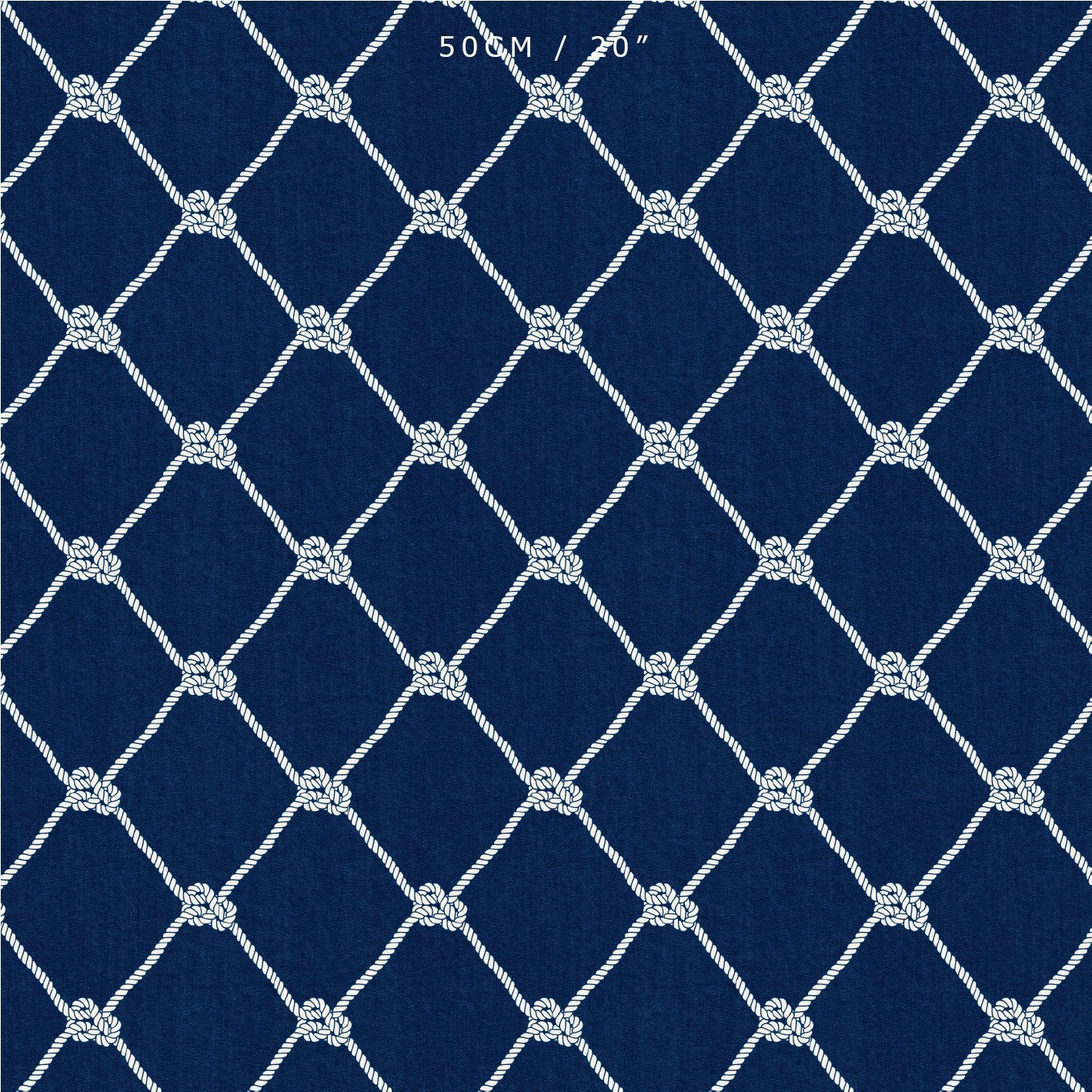 Sailing Rope Fabric - Dark Navy - Hydrangea Lane Home