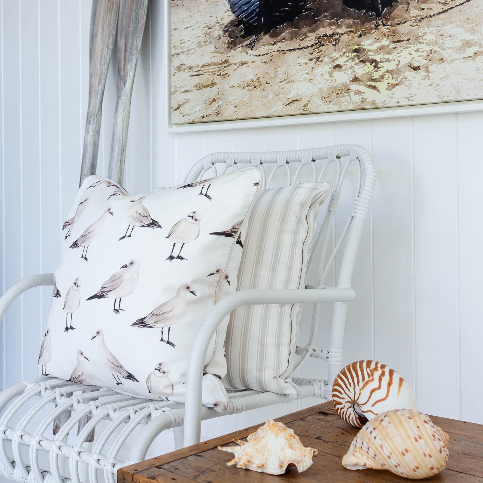 Seagull Cushion - Hydrangea Lane Home