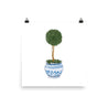 Single Topiary Tree Chinoiserie Art Print - Hydrangea Lane Home