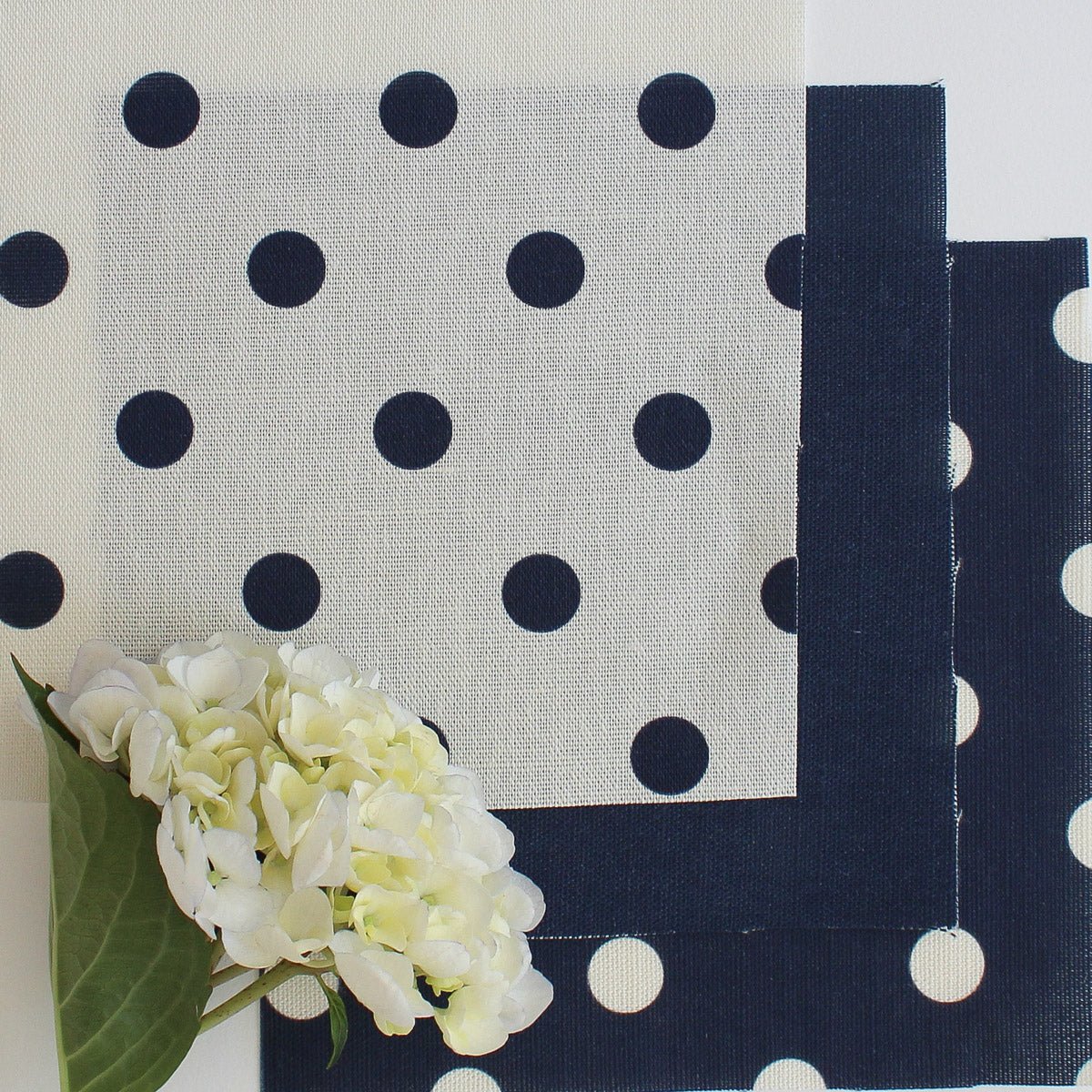 Spotty Day Fabric - Navy - Hydrangea Lane Home