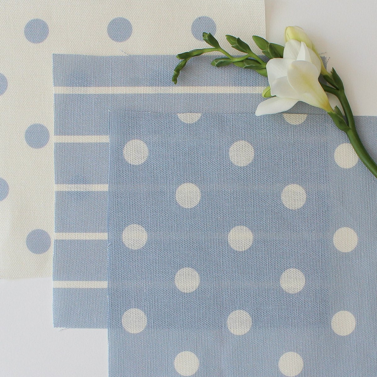 Spotty Day Reverse Fabric - Cornflower - Hydrangea Lane Home