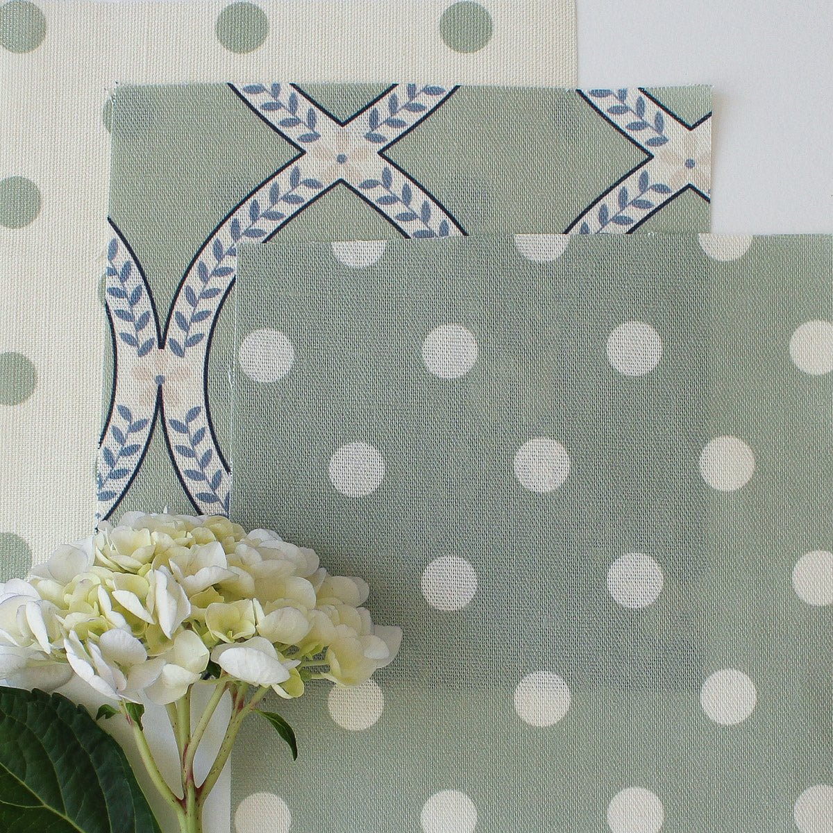 Spotty Day Reverse Fabric - Eau De Nil - Hydrangea Lane Home