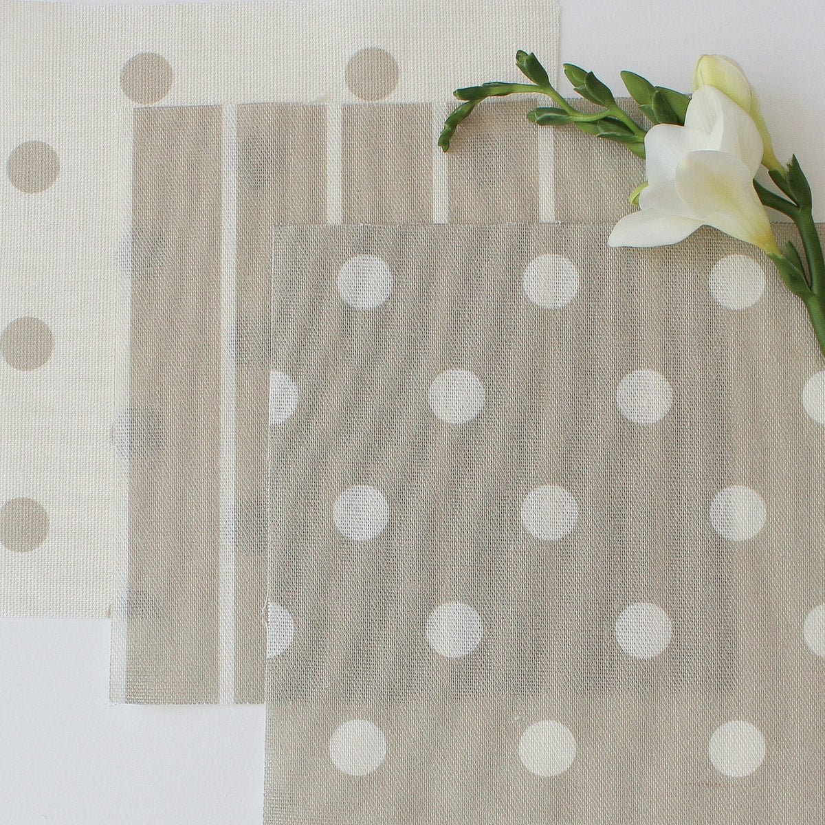 Spotty Day Reverse Fabric - Linen - Hydrangea Lane Home